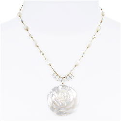 Andrea Necklace - White Mother of Pearl