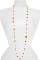 Annie Illusion Necklace - Orange / Yellow Multi