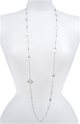 Annie Illusion Necklace - White Cats Eye