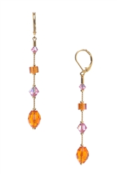 Willow Earrings - Orange / Pink
