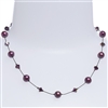 Clansy Pearl Necklace - Plum