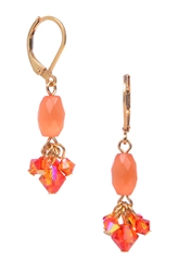 Andrea Drop Earring - Orange Cats Eye