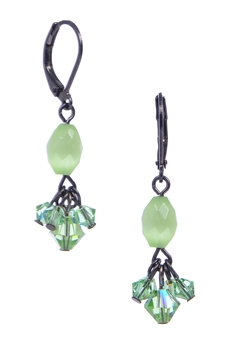 Andrea Drop Earring - Peridot Cats Eye