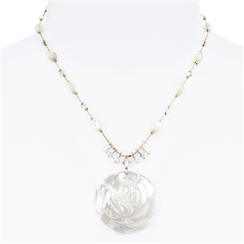 Andrea Necklace - White Mother of Pearl