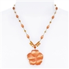 Andrea Necklace - Orange Cats Eye