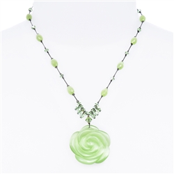 Andrea Necklace - Peridot Cats Eye