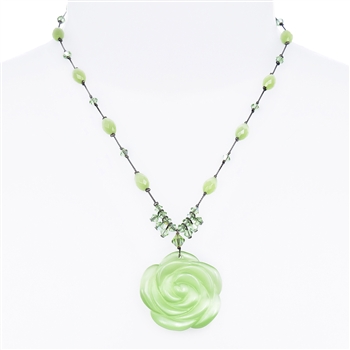 Andrea Necklace - Peridot Cats Eye