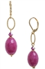 Ashley Drop Earring - Magenta Jade