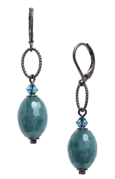 Ashley Drop Earring - Teal Jade