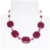 Ashley Necklace - Magenta Jade