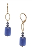 Brianna Drop Earring - Navy Goldstone