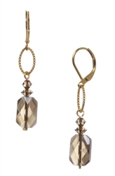 Brianna Drop Earring - Smokey Quartz