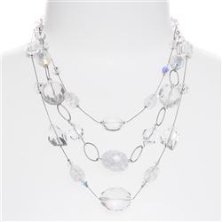 Brianna Tier Necklace -  Crystal Mix