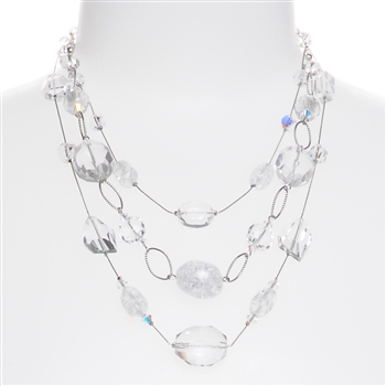 Brianna Tier Necklace -  Crystal Mix