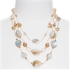 Brianna Tier Necklace -  Ivory Shell