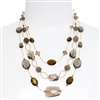 Brianna Tier Necklace - Smokey Quartz