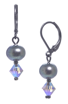 Clansy Pearl Drop Earring - Gray