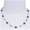 Clansy Pearl Necklace - Gray