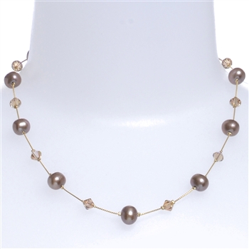 Clansy Pearl Necklace - Champagne