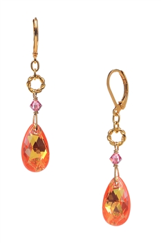 Carrie Drop Earring - Orange / Pink