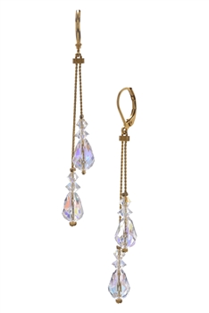 Felicia Double Dangle Earring - Crystal