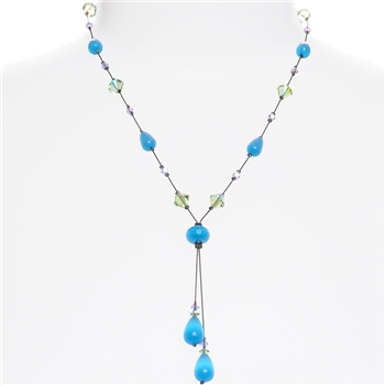 Felicia Necklace - Aqua Multi