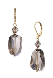 Giselle Drop Earrings - Smokey Quartz