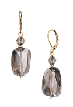 Giselle Drop Earrings - Smokey Quartz