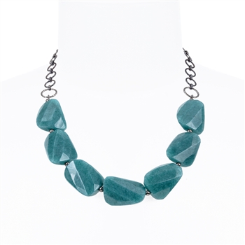 Giselle Necklace - Teal Jade