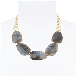 Giselle Necklace - Grey Iridescent