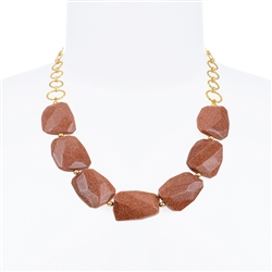 Giselle Necklace - Goldstone