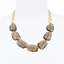 Giselle Necklace - Smokey Topaz