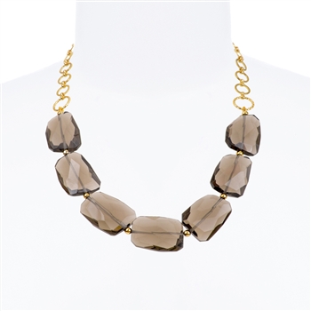 Giselle Necklace - Smokey Topaz