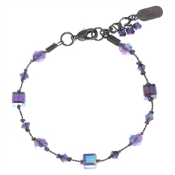 Heidi Bracelet - Purple Velvet Aurora Borealis