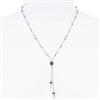 Heidi Necklace - Crystal Aurora Borealis on Silver