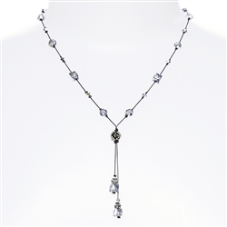 Heidi Necklace - Silver Crystal