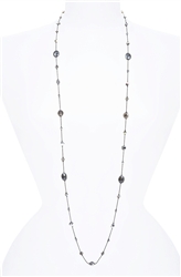 Hailey Long Necklace - Hematite