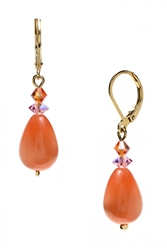 Annie Drop Earring - Orange / Pink