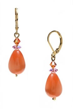 Annie Drop Earring - Orange / Pink