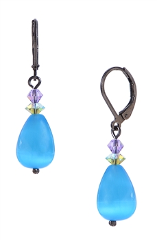 Annie Drop Earring - Aqua Multi