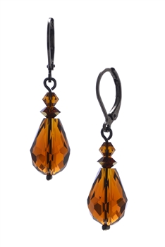 Annie Drop Earring - Brown