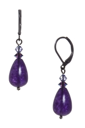 Annie Drop Earring - Purple