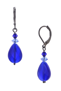 Annie Drop Earring - Navy / Blue