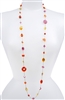 Annie Illusion Necklace - Orange / Pink