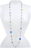 Annie Illusion Necklace - Aqua Multi