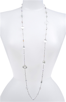 Annie Illusion Necklace - White Cats Eye