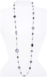 Annie Illusion Necklace - Gray Hematite Mix