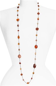 Annie Illusion Necklace - Brown Mix