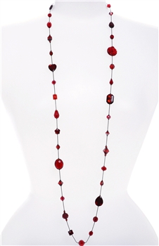 Annie Illusion Necklace - Red Mix