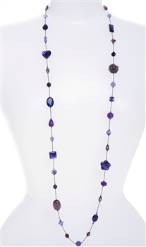 Annie Illusion Necklace - Purple Mix